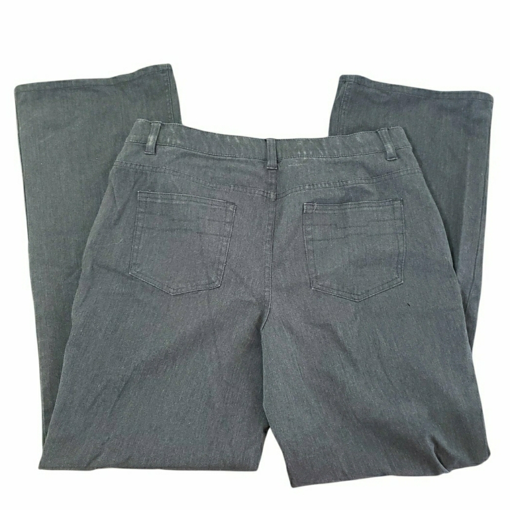 VTG HALSTON Women Black Relaxed  Straight Leg Denim Jeans | 12